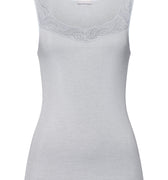 Cotton Delight Lace-Trim Cotton Tank Top | Powder Blue 71837-2512