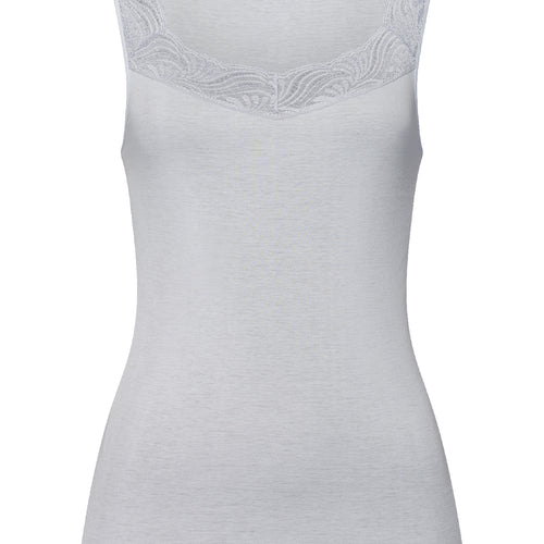 Cotton Delight Lace-Trim Cotton Tank Top | Powder Blue 71837-2512