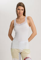 Cotton Delight Lace-Trim Cotton Tank Top | Powder Blue 71837-2512