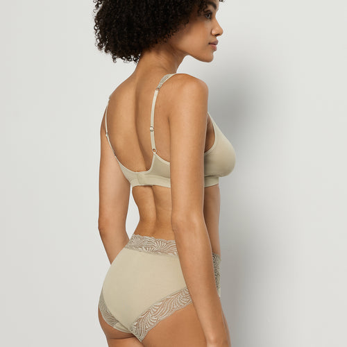 Cotton Delight Lace Trim Cotton Soft Cup Bra | Olive Stem 71838-2661