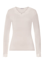 Dana Tencel™ V-Neck Top With Lace Trim | Moonlight 71841-1233
