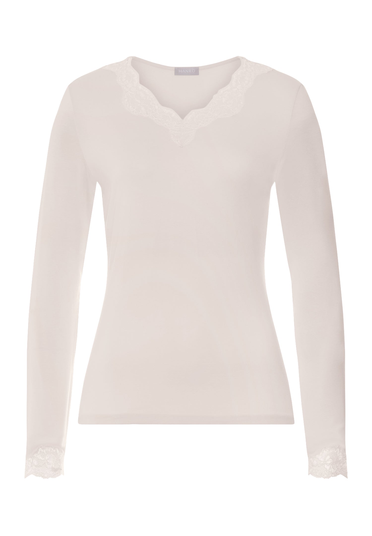 Dana Tencel™ V-Neck Top With Lace Trim | Moonlight 71841-1233
