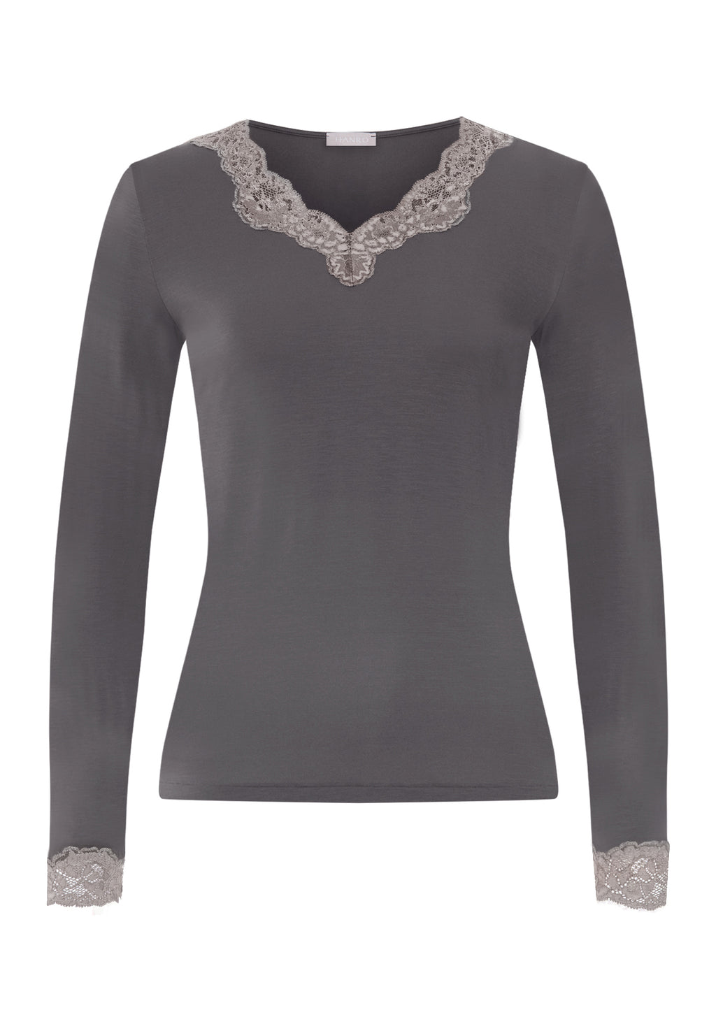 Dana Tencel™ V-Neck Top With Lace Trim | Boulevard 71841-2687