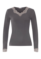 Dana Tencel™ V-Neck Top With Lace Trim | Boulevard 71841-2687