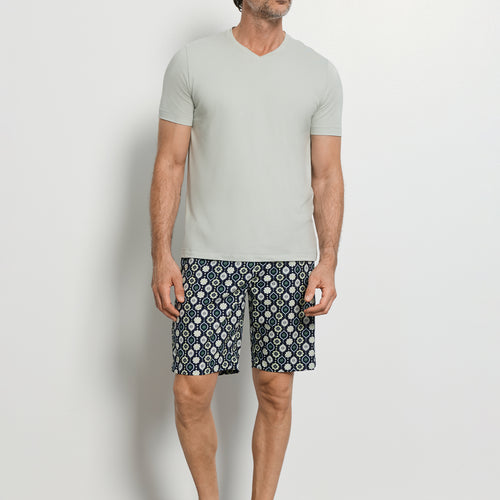 Night And Day S/Slv Pajama | Mineral Green 72353-2168
