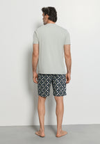 Night And Day S/Slv Pajama | Mineral Green 72353-2168