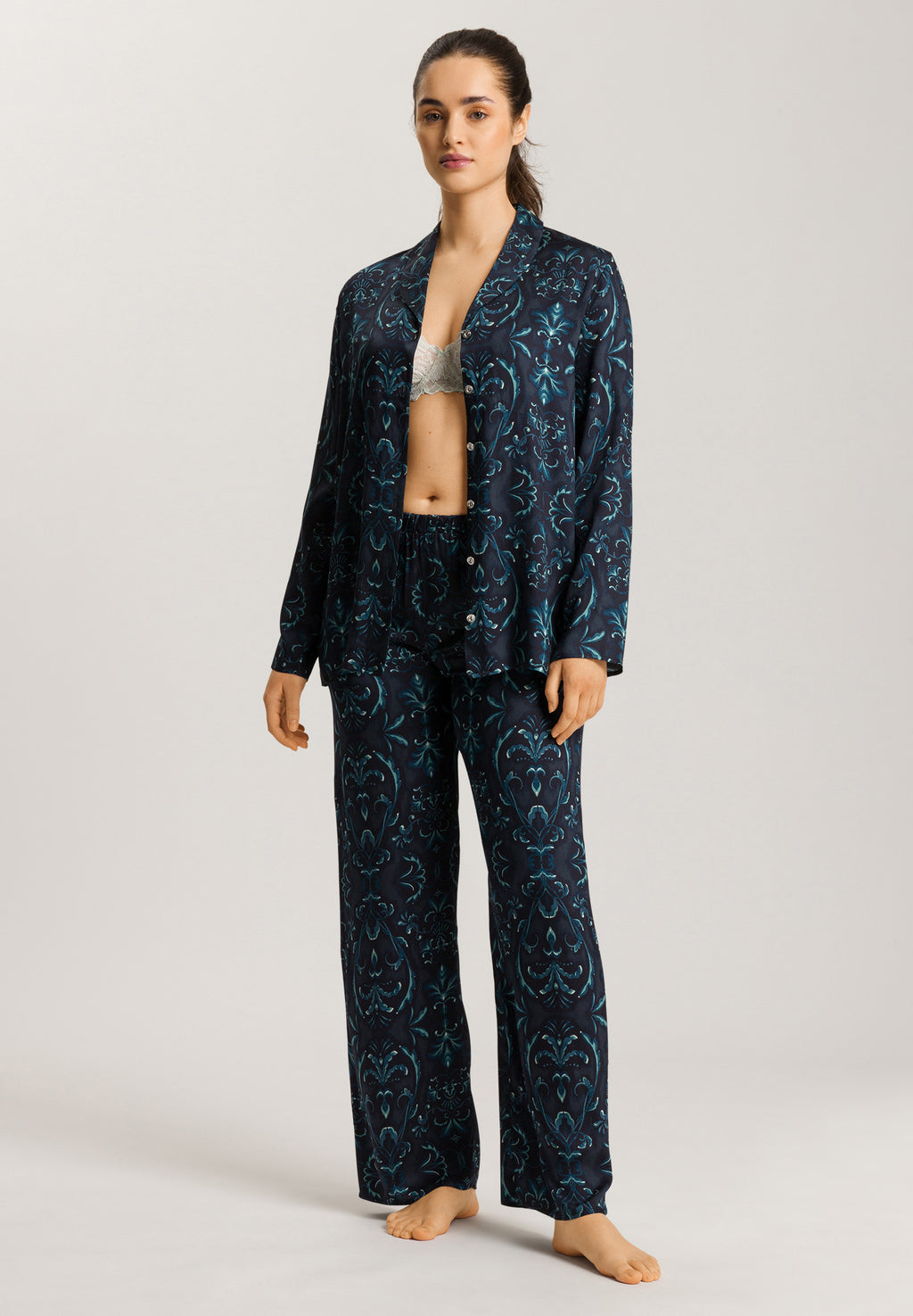 Marlene Long Sleeve Pajama Set | Glowing Damask 72415-2163