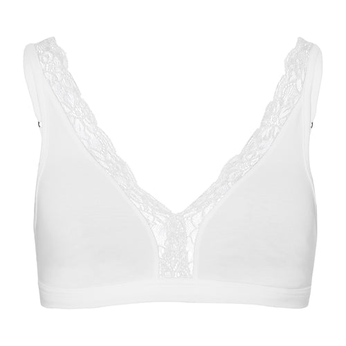 72431 Cotton Lace Soft Cup Bra - 101 White