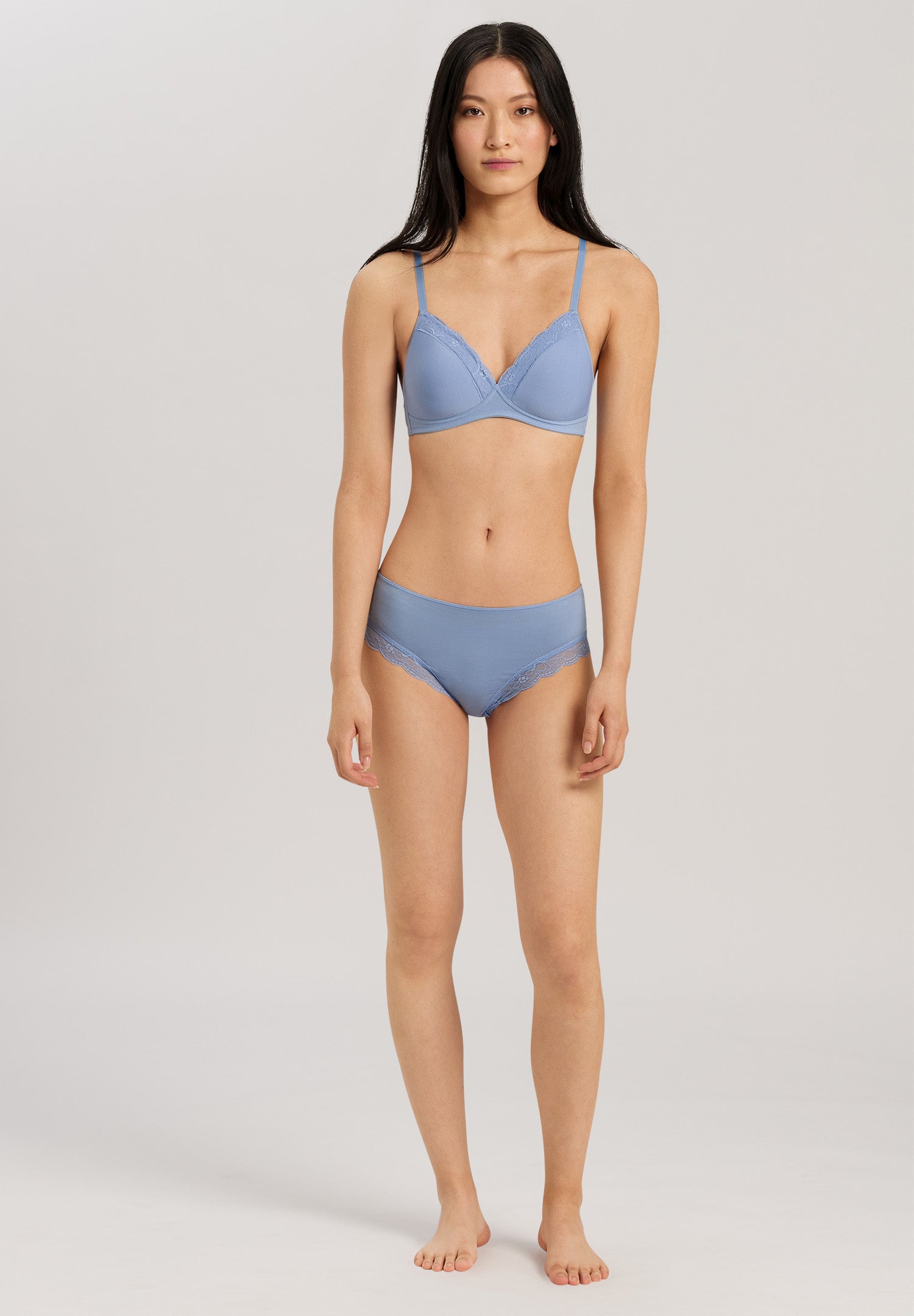 72432 Cotton Lace Spacer Soft Cup Bra - 1592 Blue Moon