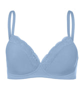 72432 Cotton Lace Spacer Soft Cup Bra - 1592 Blue Moon