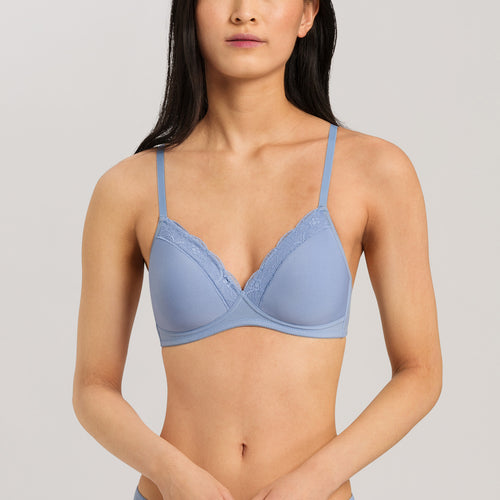 72432 Cotton Lace Spacer Soft Cup Bra - 1592 Blue Moon