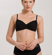 72433 Cotton Lace Spacer T-Shirt Bra - 019 Black