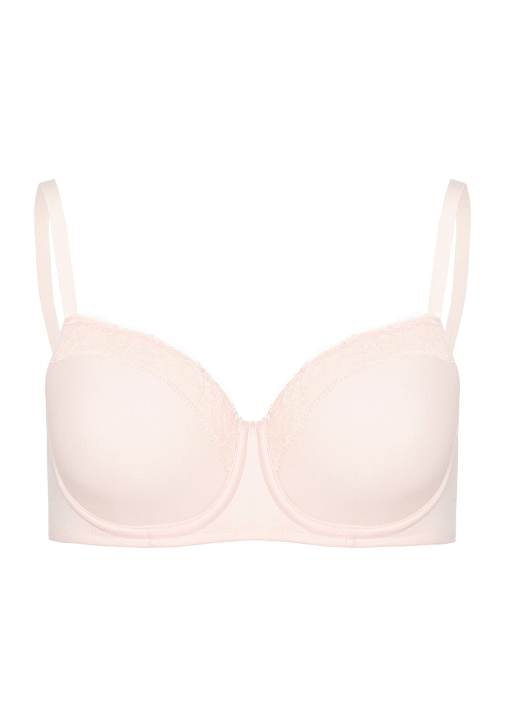 72433 Cotton Lace Spacer T-Shirt Bra - 1381 Powder