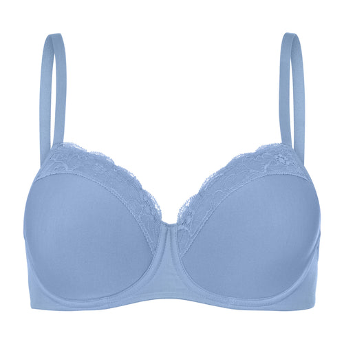 72433 Cotton Lace Spacer T-Shirt Bra - 1592 Blue Moon