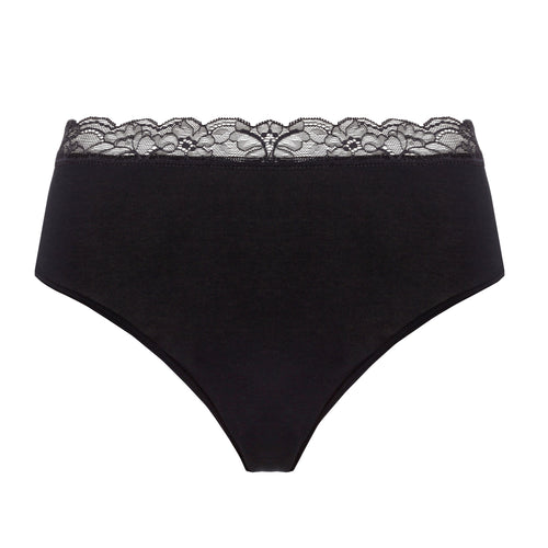 72436 Cotton Lace Full Brief - 019 Black