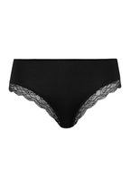 72437 Cotton Lace High Cut Brief - 019 Black