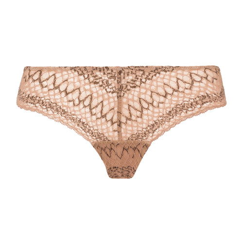 72942 Thalie Thong - 2915 Animal Lace Biscotto