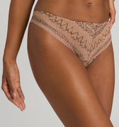 72942 Thalie Thong - 2915 Animal Lace Biscotto