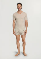 Ultralight Supima Cotton V-Neck Fitted T-Shirt | Moon 73001-2824