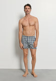 Fancy Woven Cotton Boxer | Green Check 73007-2873