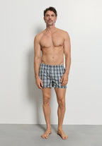 Fancy Woven Cotton Boxer | Green Check 73007-2873