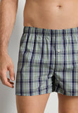 Fancy Woven Cotton Boxer | Green Check 73007-2873