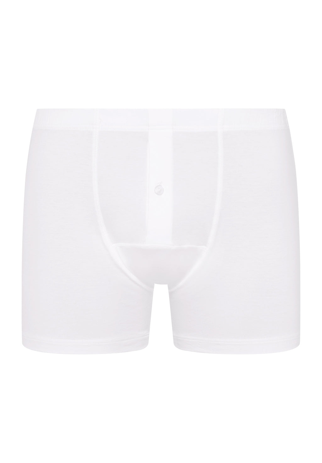73063 Cotton Sensation Long Leg Boxer Brief With Fly - 101 White