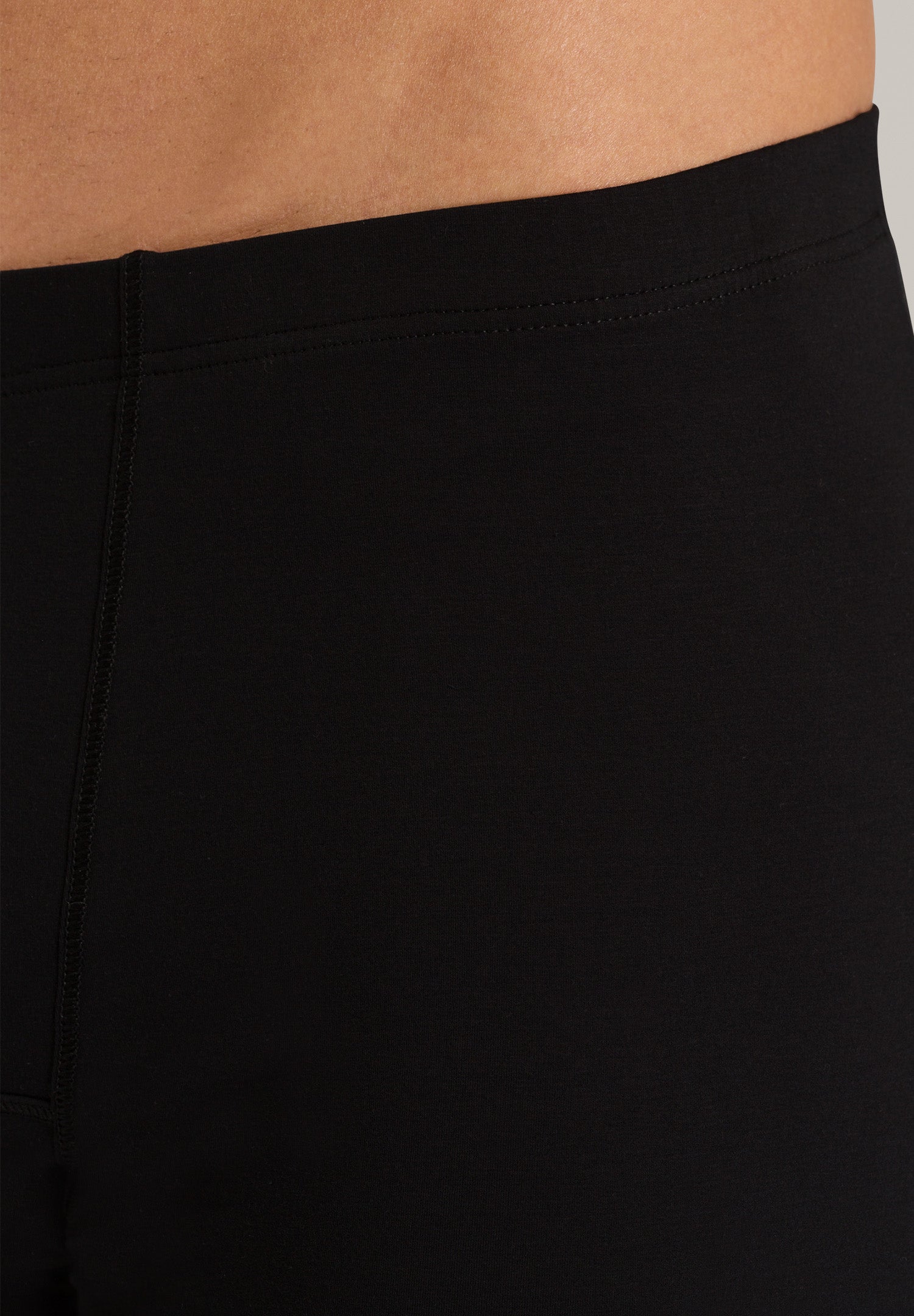 73063 Cotton Sensation Long Leg Boxer Brief With Fly - 199 Black