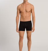 73063 Cotton Sensation Long Leg Boxer Brief With Fly - 199 Black