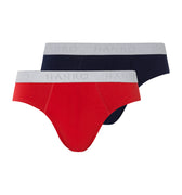 73075 Cotton Essentials Briefs 2-Pack - 2896 Deep Navy/ Bright Red