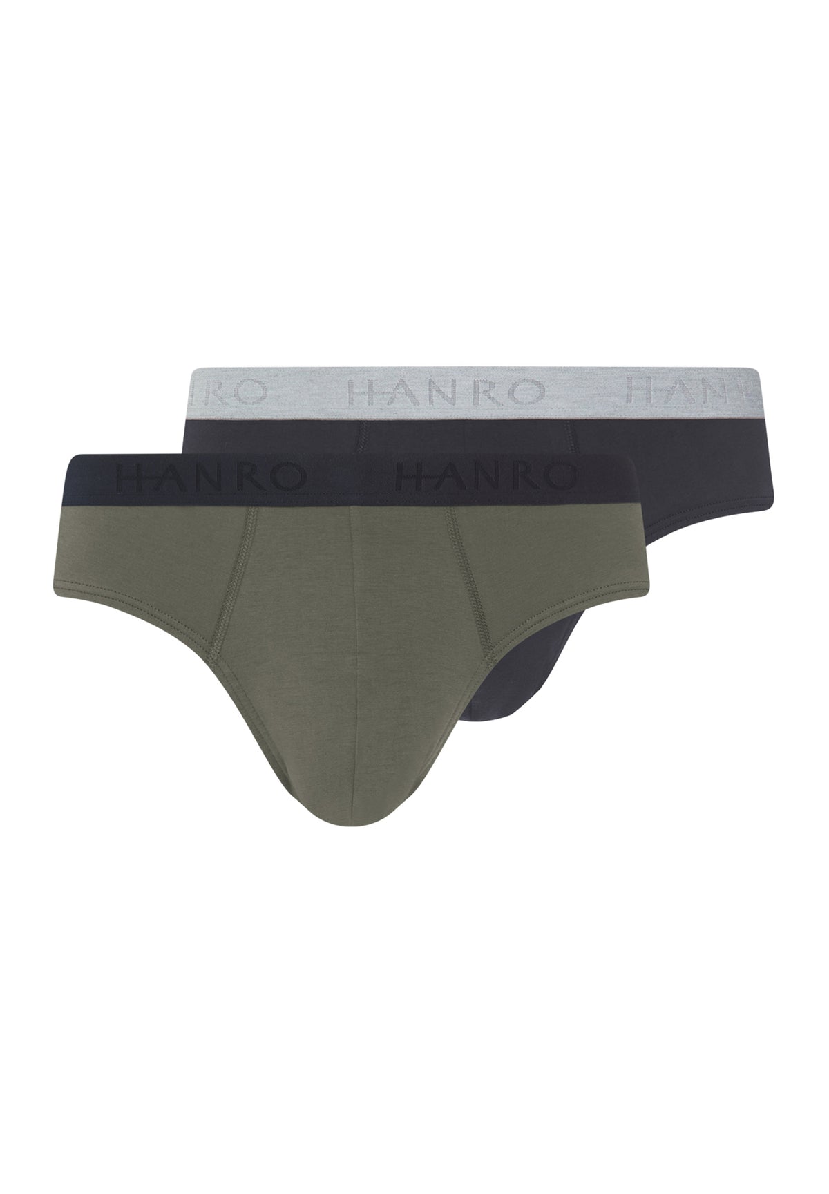 Cotton Essentials 2-Pack Cotton Briefs | Charcoal / Smokey Olive 73075-3135