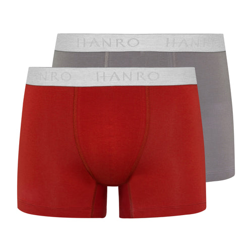 73078 Cotton Essentials Boxer Briefs 2-Pack - 2157 Red Ochre/Fresh Grey