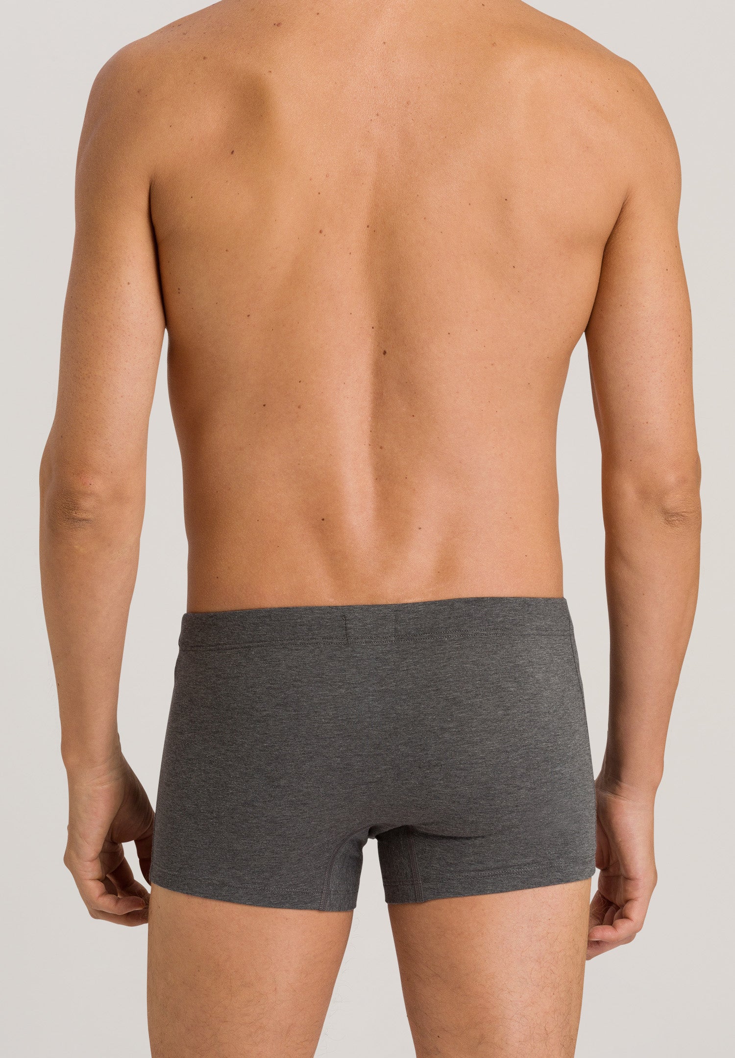 73079 Cotton Essentials 2 Pack Boxer Brief With Covered Waistband - 1092 Coal Melange