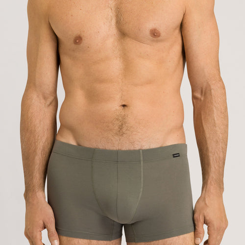 73079 Cotton Essentials 2 Pack Boxer Brief With Covered Waistband - 2156 Antique Green/Ebony