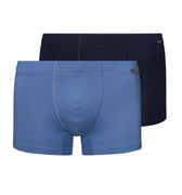 Cotton Essentials 2 Pack Boxer Brief With Covered Waistband | Windy Blue/Deep Navy 73079-2870