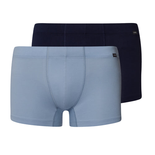 Cotton Essentials 2 Pack Boxer Brief With Covered Waistband | Deep Navy/Sea Breeze 73079-3021