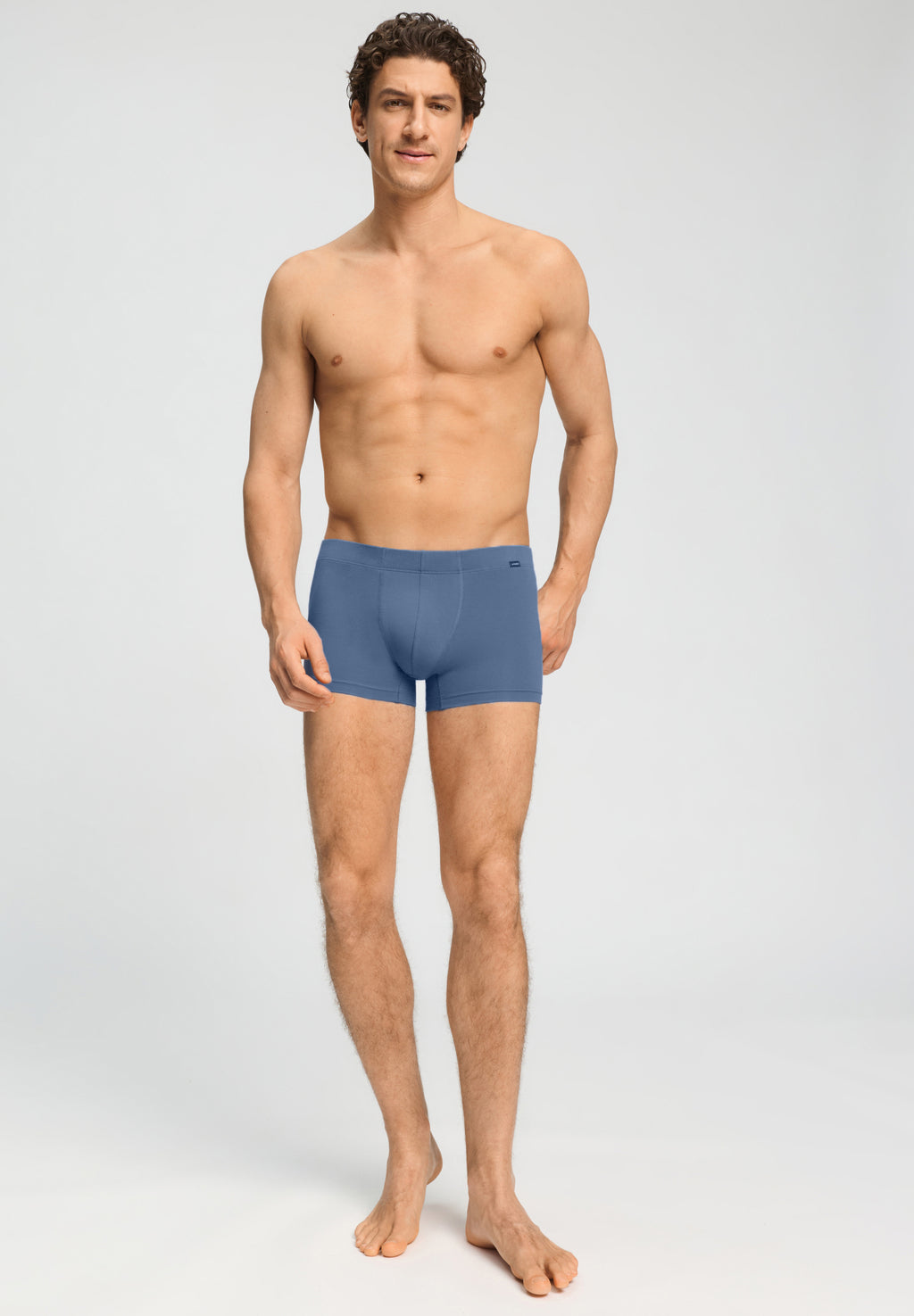 Cotton Essentials 2-Pack Cotton Boxer Briefs With Covered Waistband | Stormy Gray/Tanzanite 73079-3134