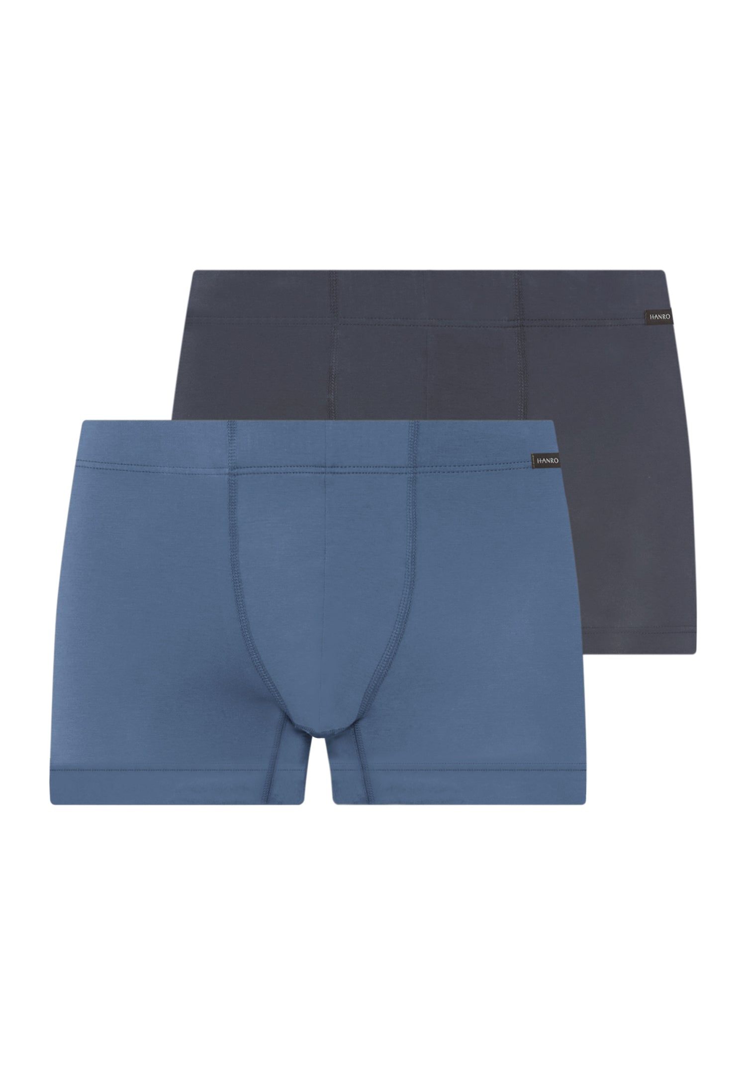 Cotton Essentials 2-Pack Cotton Boxer Briefs With Covered Waistband | Stormy Gray/Tanzanite 73079-3134