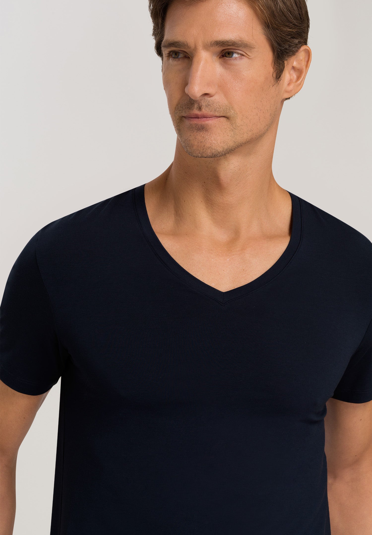 73089 Cotton Superior V-Neck Shirt - 593 Midnight Navy