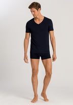 73089 Cotton Superior V-Neck Shirt - 593 Midnight Navy