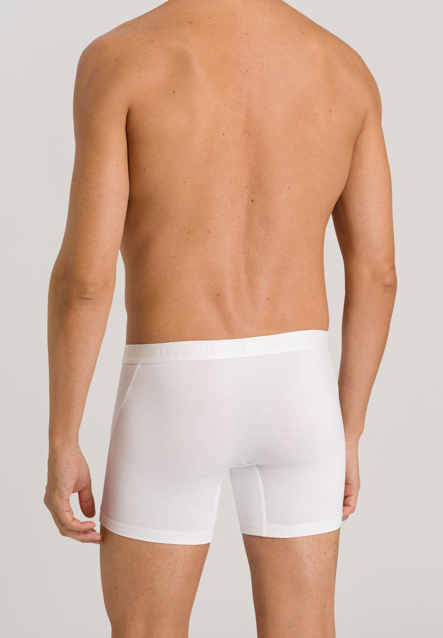 73103 Cotton Essentials Long Boxer Brief - 0100 All White