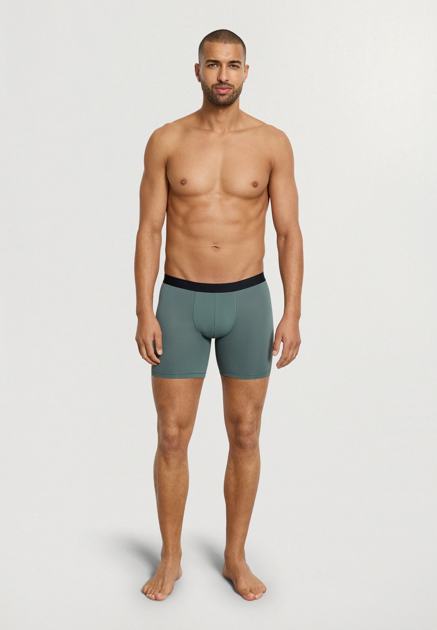 Micro Touch Long Boxer Brief | Studio Green 73117-2739
