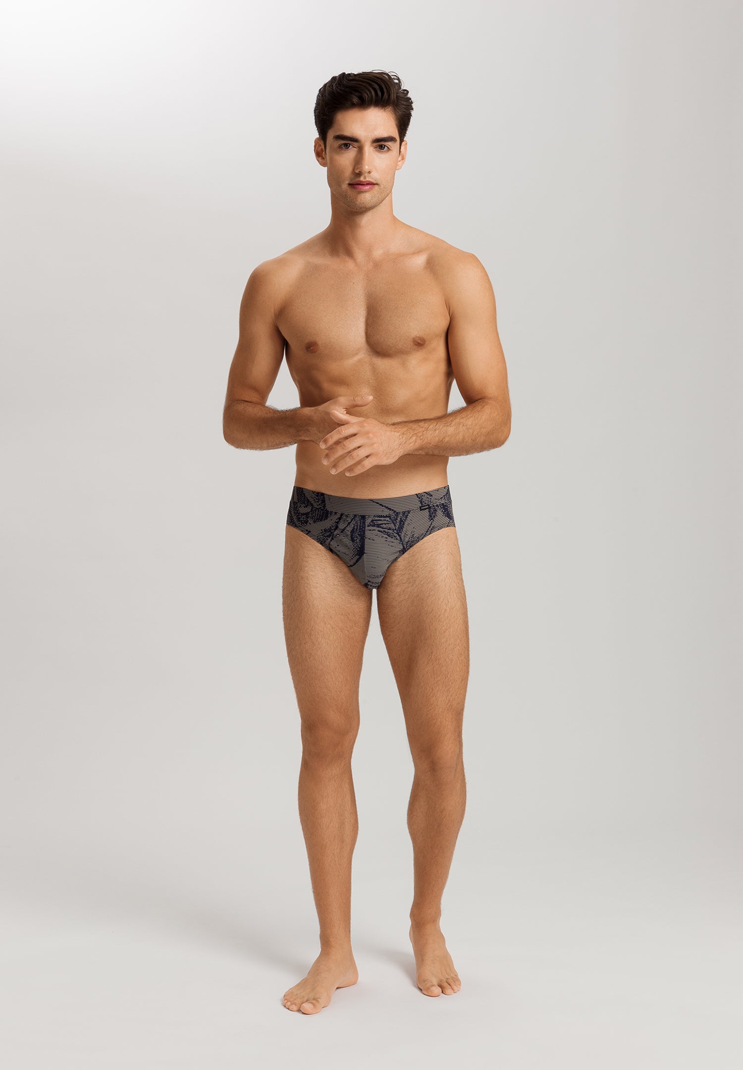 Fancy Micro Quick Dry Briefs | Striped Palm Print 73124-3015