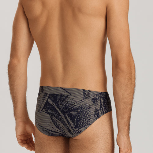 Fancy Micro Quick Dry Briefs | Striped Palm Print 73124-3015