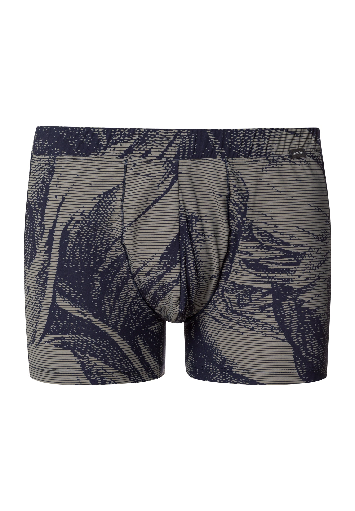 Fancy Micro Quick Dry Long Boxer Brief | Striped Palm Print 73125-3015