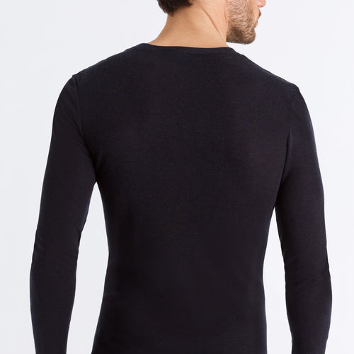 73153 Silk/Cashmere L/Slv Shirt - 019 Black
