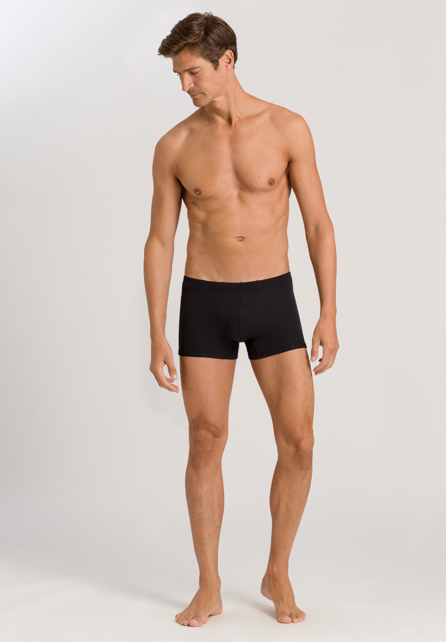 73171 Sea Island Cotton Boxer Brief - 019 Black