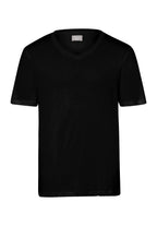 73173 Sea Island Cotton Short Sleeve V-Neck - 019 Black