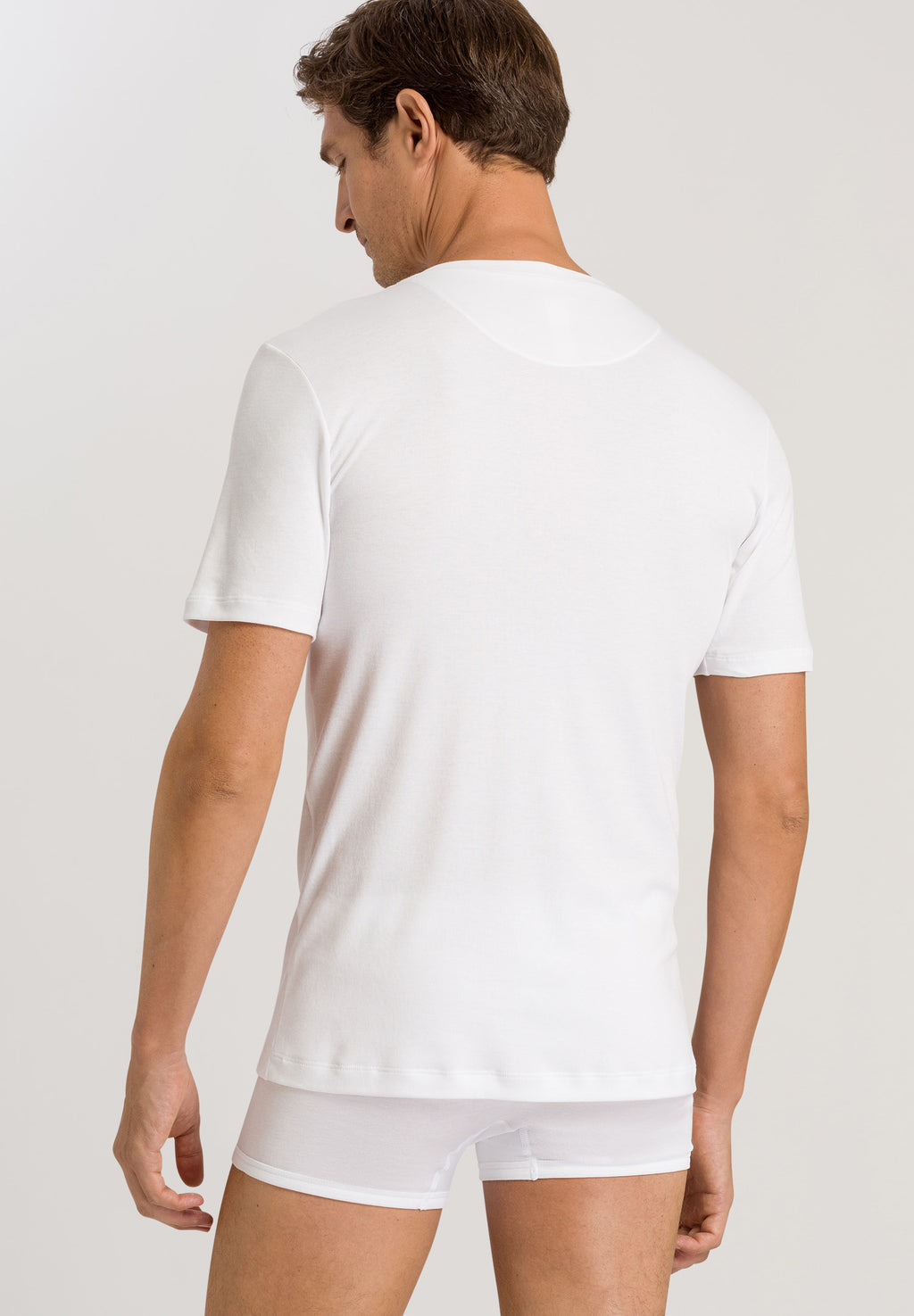 73173 Sea Island Cotton Short Sleeve V-Neck - 101 White