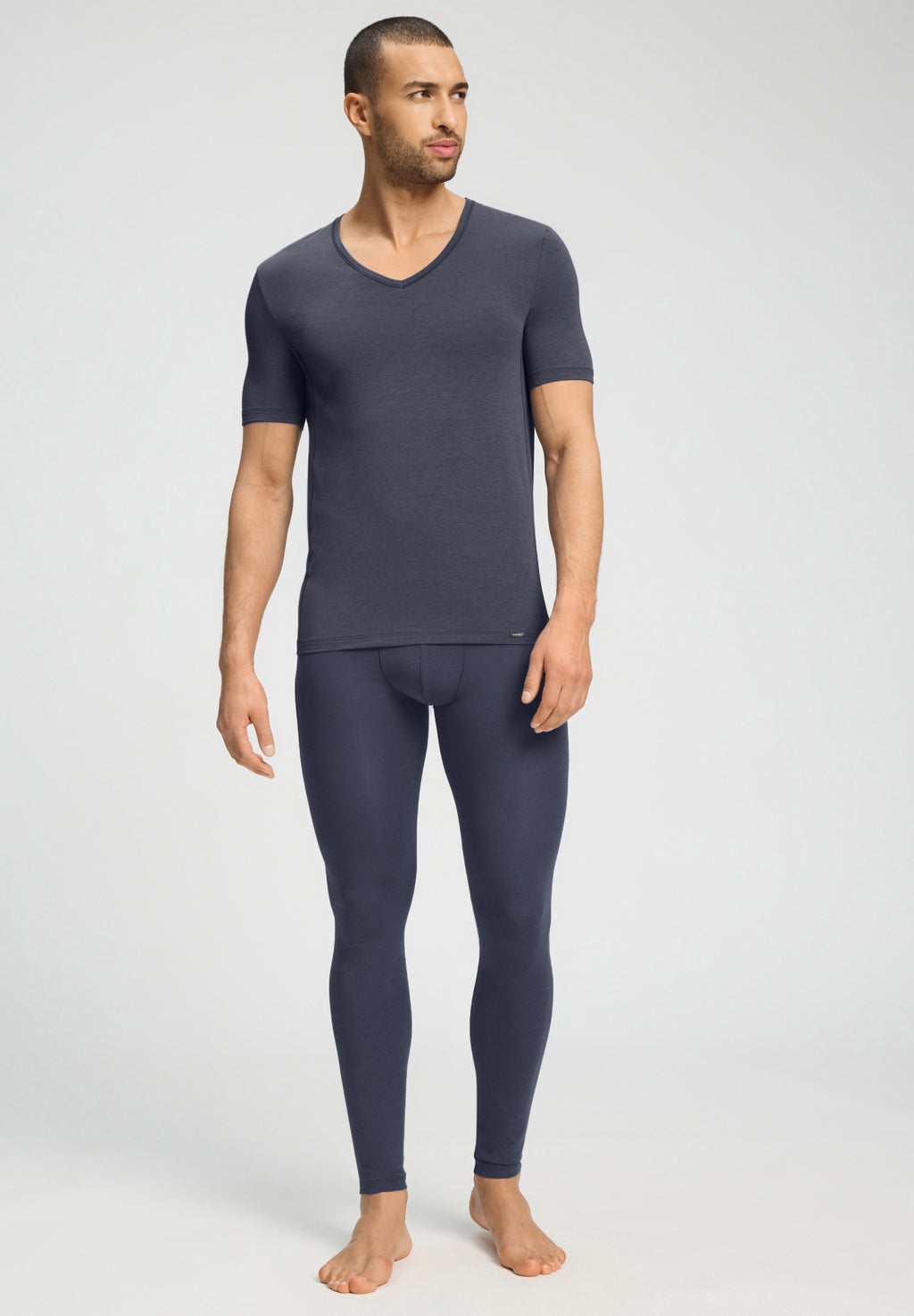 Natural Function V-Neck Tencel Fitted T-Shirt | Stormy Gray 73185-2139